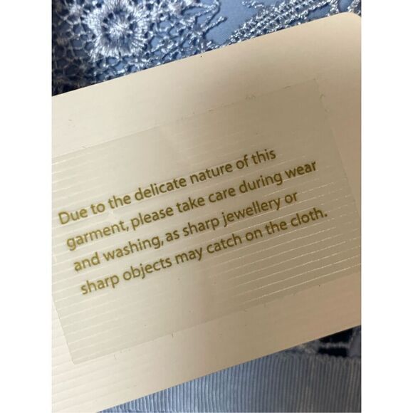 Ted Baker London Women's Floral Mixed Valens Lace Midi Dress Blue Size 4-6 NWT - Picture 8 of 13